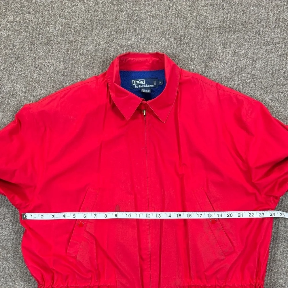 Vintage Polo Ralph Lauren Red Parka Jacket Mens M Fleece Lined Outdoor Retro 90s